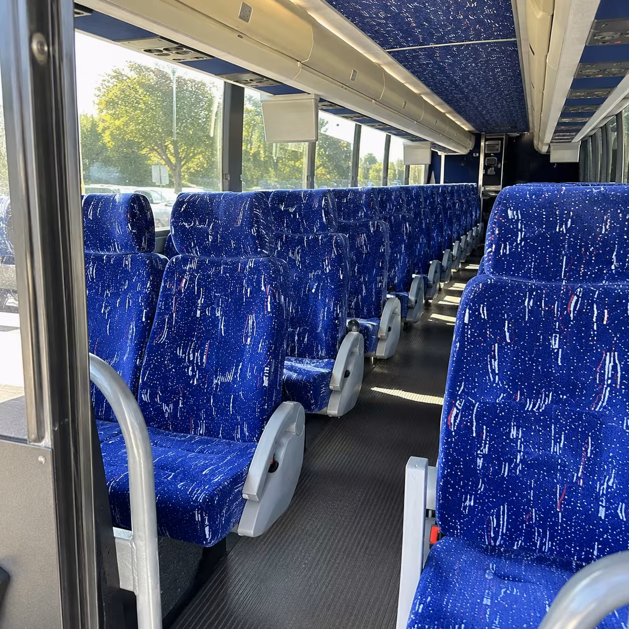 north port charter bus rental interior